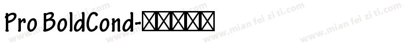 Pro BoldCond字体转换